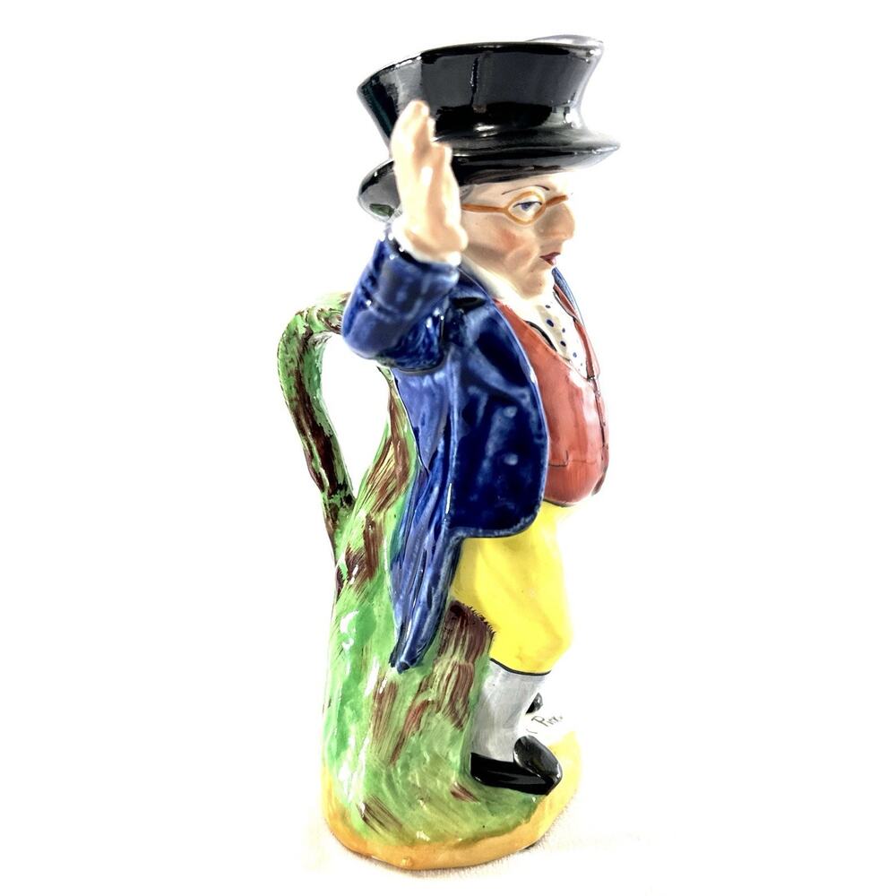 Antique Staffordshire Ware Mr. Pickwick Tall & Skinny Mug 7.25” Tall England - Picture 6 of 9